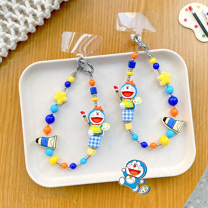 Phone Accessories Supplier - 도라에몽 만화 휴대폰 비즈 장식 체인