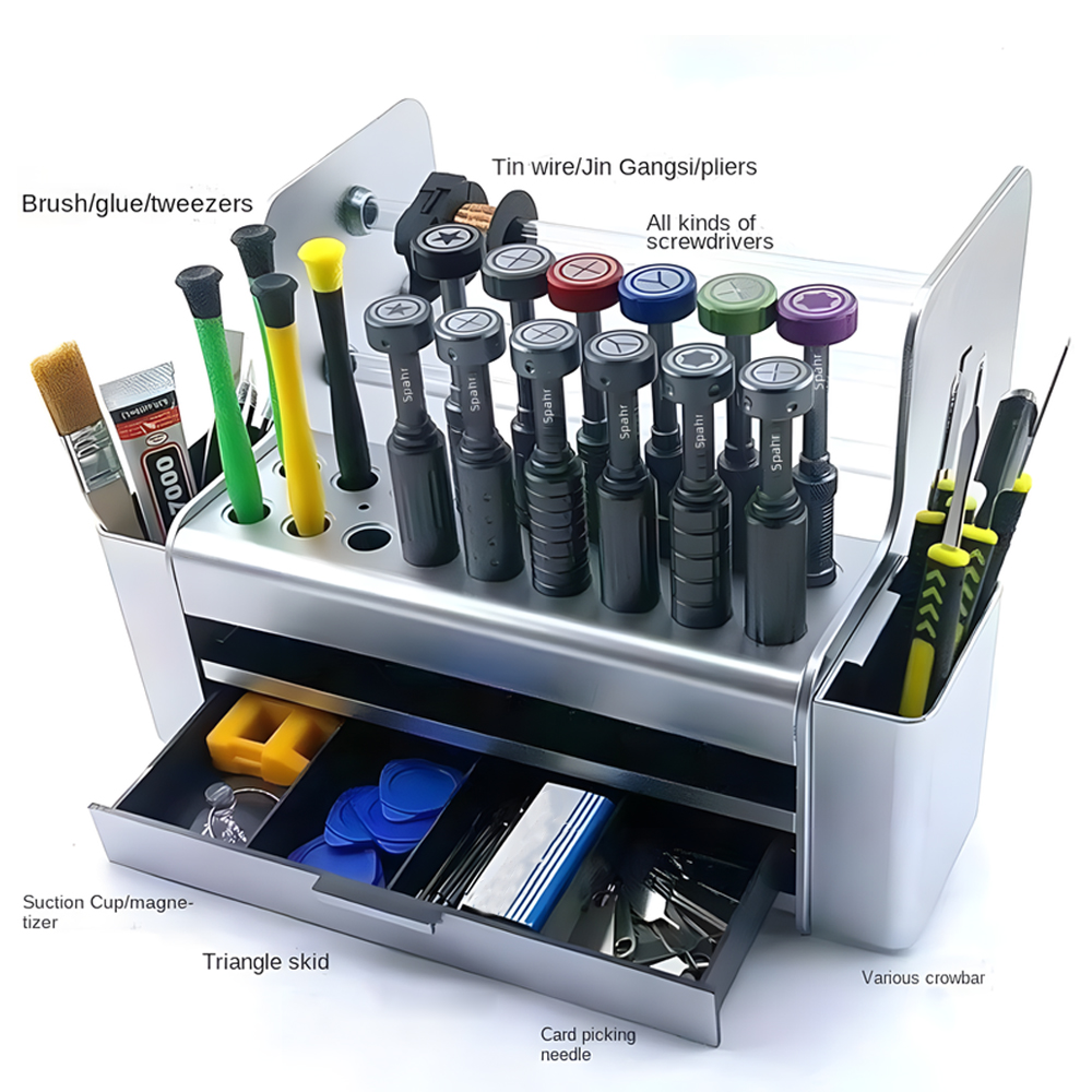 Phone Accessories Rack - 데스크탑 랙 전자 유지보수 도구 캐비닛