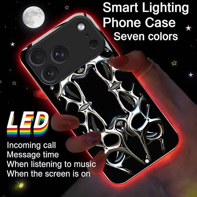 Led Flash Case - 메탈 아트 프레임 발광 유리 LED