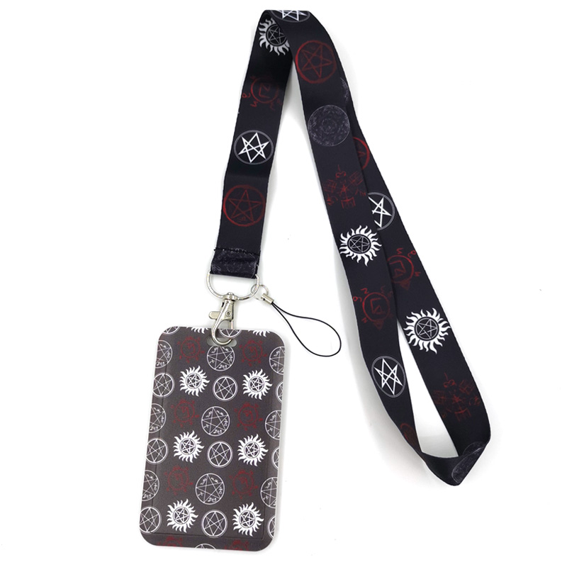 Neck Hanging Phone Holder - 초자연 SPN 크리에이티브 매는 밧줄 카드