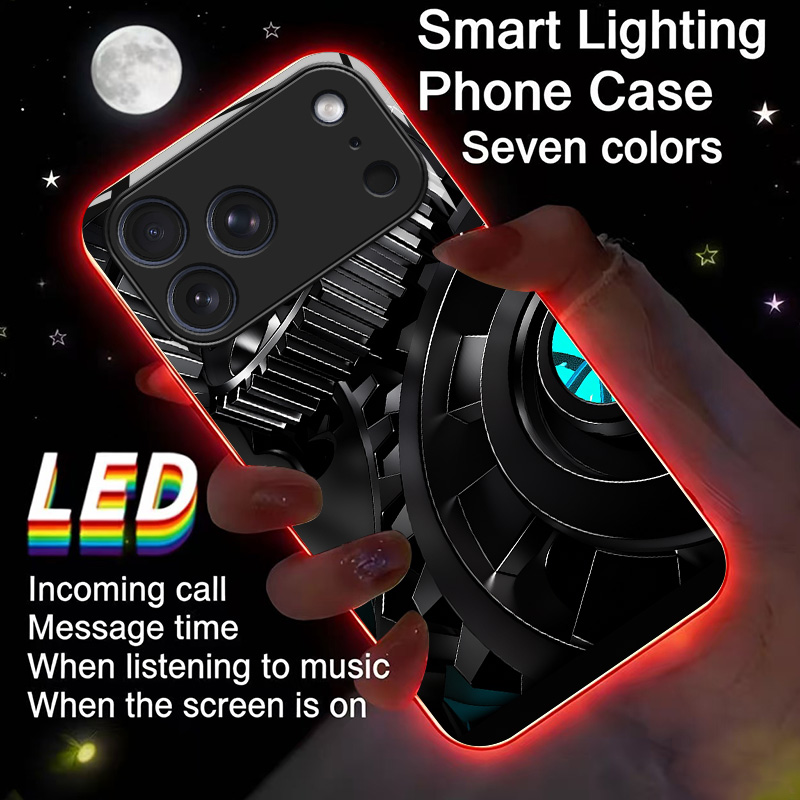 Led Flash Case - 기어 메커니즘 발광 유리 LED 콜