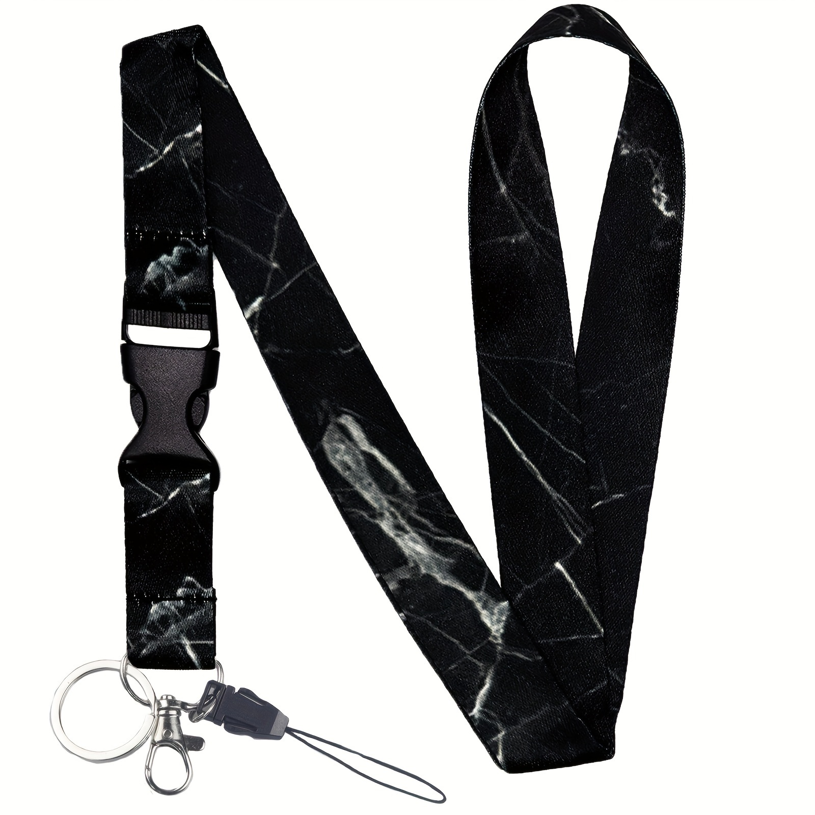 Neck Hanging Phone Holder - 휴대 전화 끈 패션 블랙 대리석