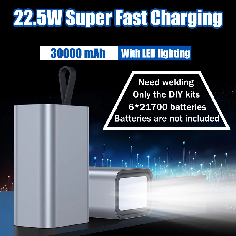 Led Flash Case - DIY 6×21700 파워 뱅크 케이스 Max30000mAh