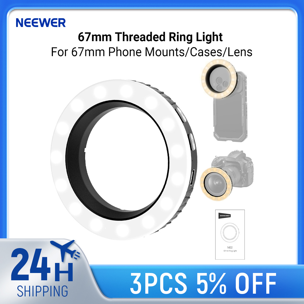 Led Flash Case - NEEWER 베이직스 67mm 나사식 링 라이트