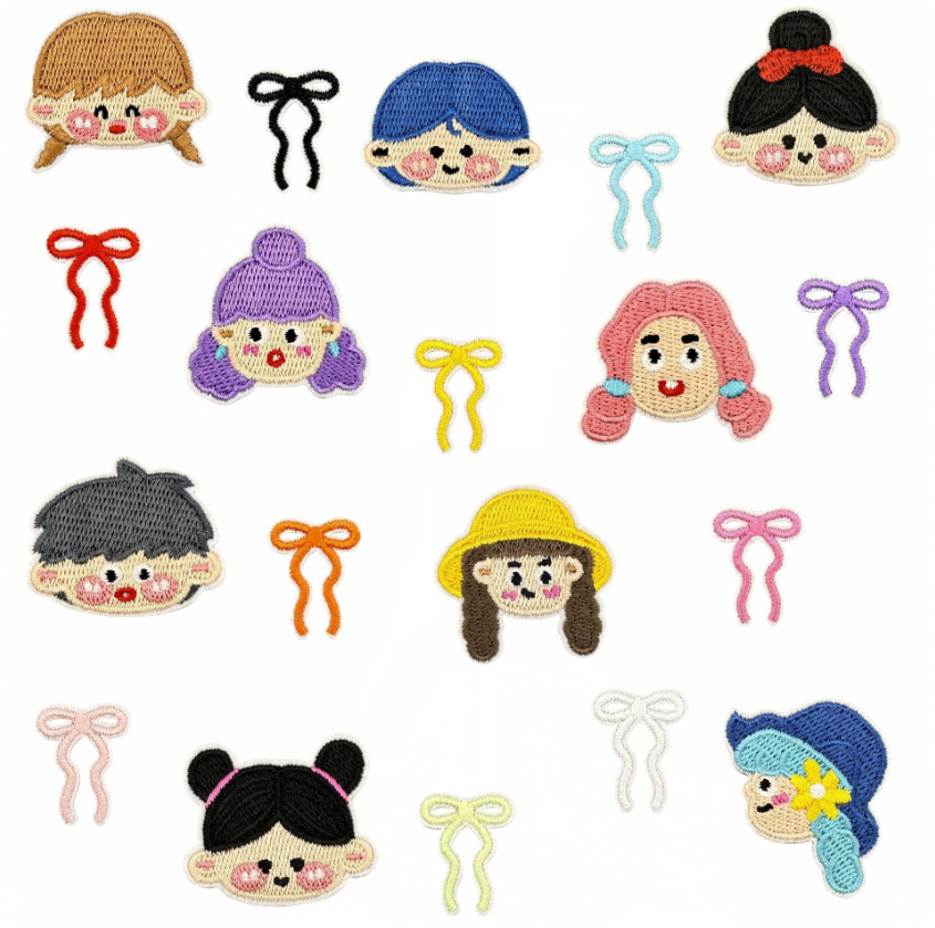 Phone Accessories Pictures - 10개 남아 여아용 나비 리본 자수