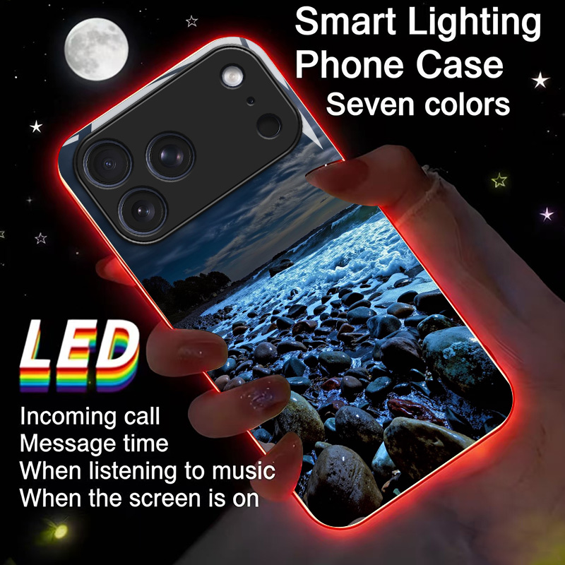 Led Flash Case - 록키 비치 웨이브 발광 글래스 LED