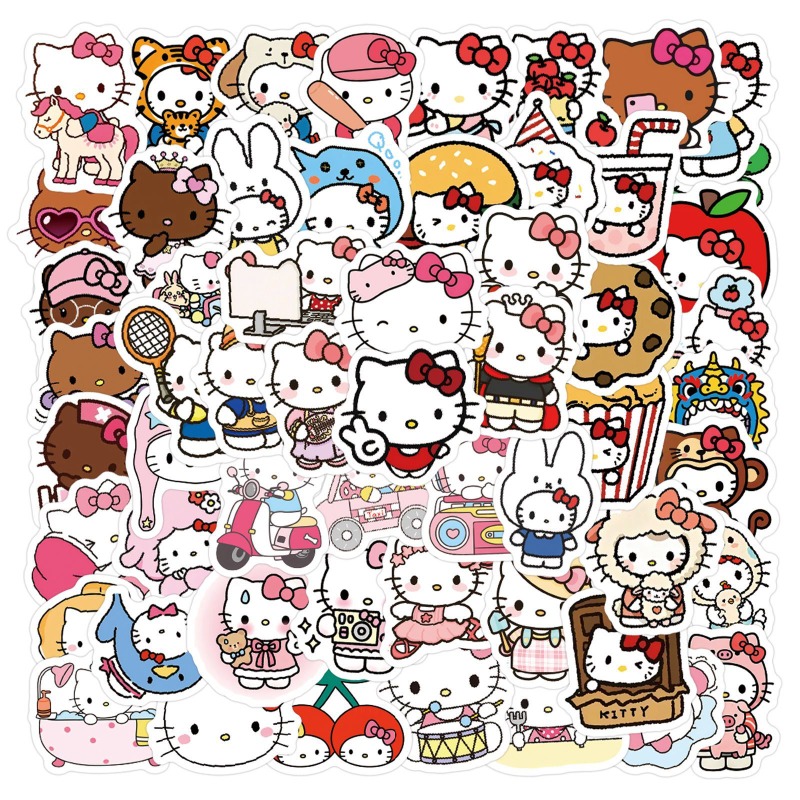 Phone Accessories Supplier - 100pcs 헬로 키티 스티커 애니메이션 만화