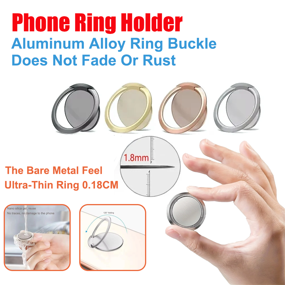 Phone Accessories Japan - 초박형 메탈 링 홀더 스탠드 폰용