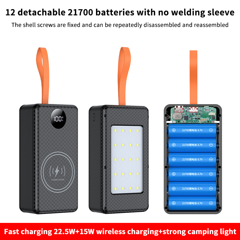 Led Flash Case - 【C】12*21700 배터리 홀더 10W 22.5W 고속