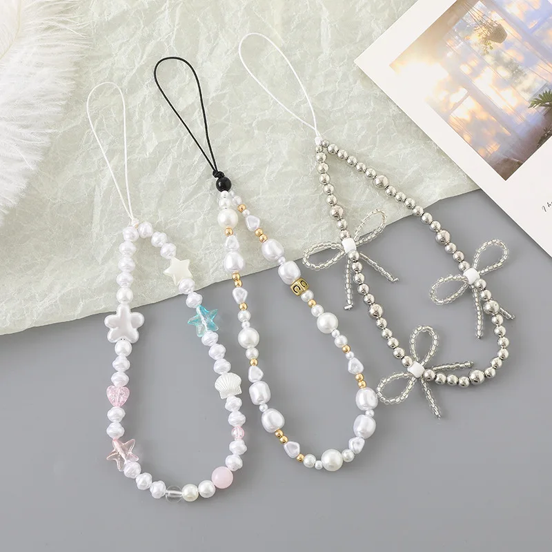 달콤한 오각별 논슬립 폰케이스 로프 액세서리 패션 진주 - Phone Accessories Pictures 리뷰 및 가격