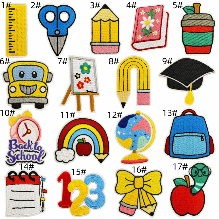 10개입 백투스쿨 크레용 자수 패치 다림질 의류 모자  - Phone Accessories Pictures 리뷰 및 가격