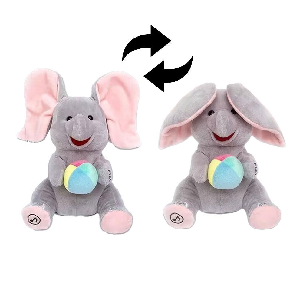 숨바꼭질을 하는 코끼리 인형, 귀 흔드는 기능과 음악, - Phone Accessories Baby 리뷰 및 가격