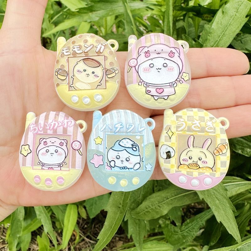 만화 발광 프린트 치이카와 홀 키체인 가방 펜던트 비즈 - Phone Accessories Diy 리뷰 및 가격