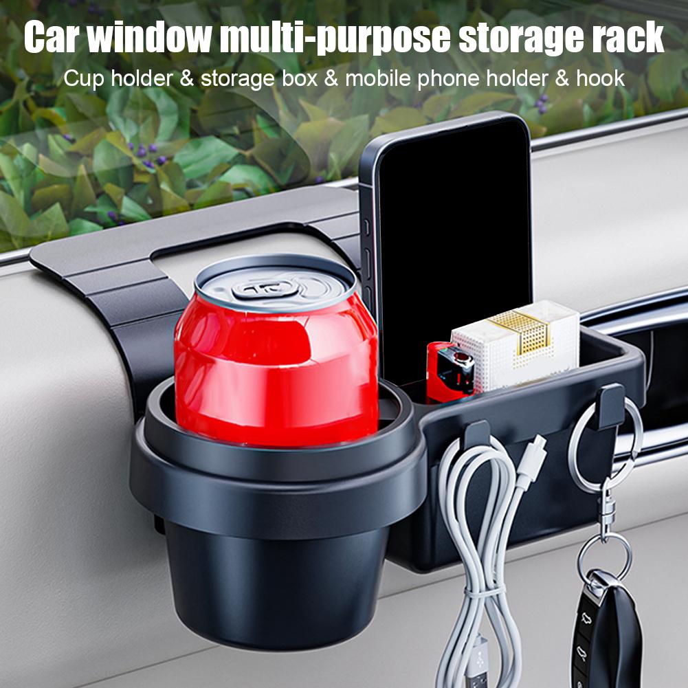 컵홀더, 음료 홀더, 사이드 도어 윈도우 폰 슬롯, 차 - Phone Accessories Rack 리뷰 및 가격