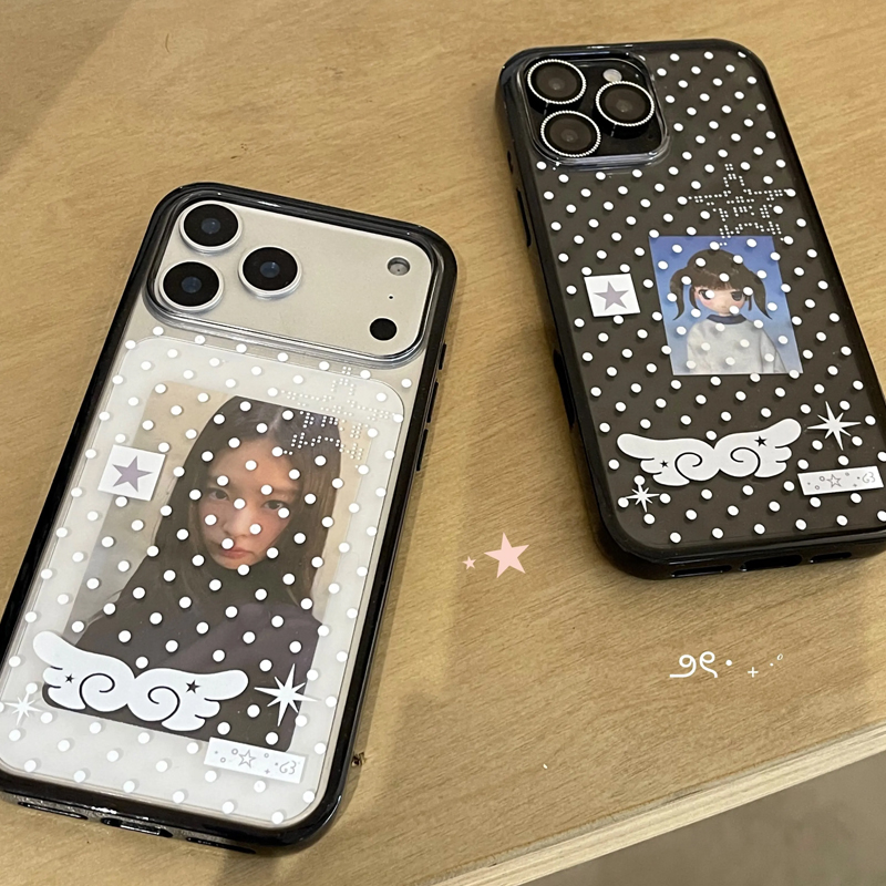 한국 소녀풍 물방울 무늬 날개 별 무늬 폰 케이스 아이 - Phone Accessories For Girls 리뷰 및 가격