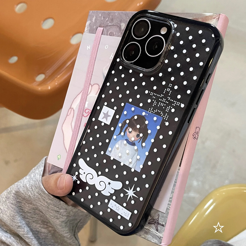 한국 소녀풍 물방울 무늬 날개 별 무늬 폰 케이스 아이 - Phone Accessories For Girls 리뷰 및 가격