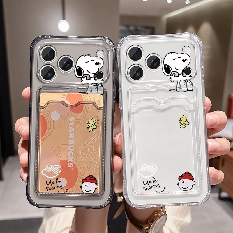 애니메이션 스누피 소프트 카드 슬롯 포켓 폰 케이스 아 - Phone Accessories Supplier 리뷰 및 가격