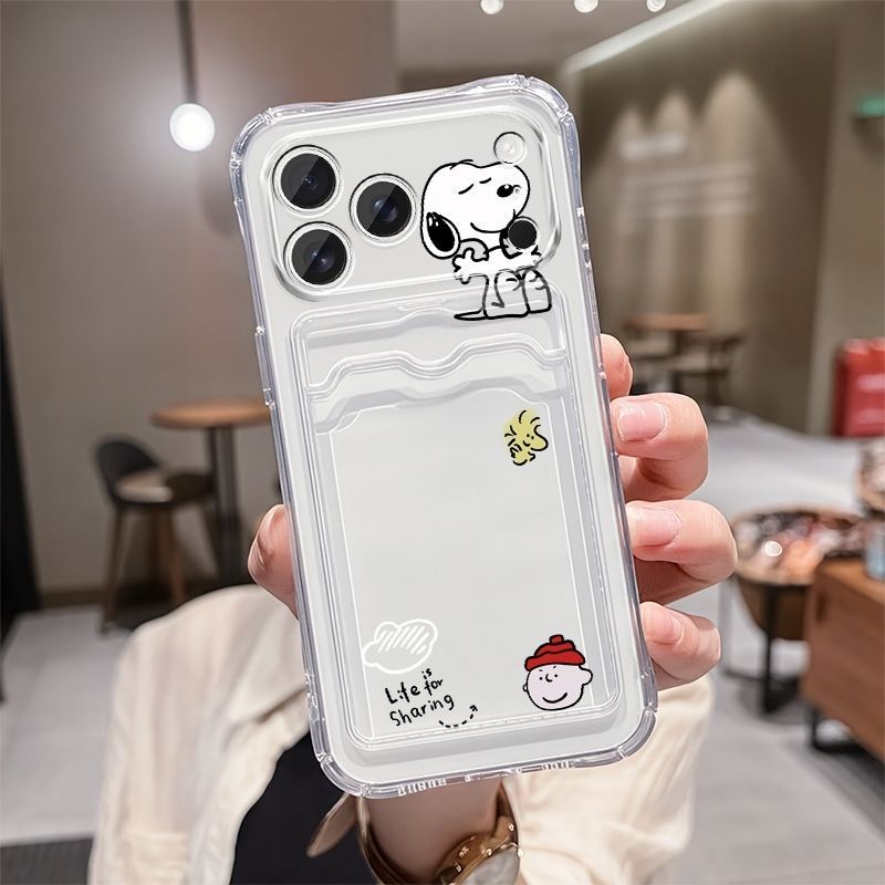 애니메이션 스누피 소프트 카드 슬롯 포켓 폰 케이스 아 - Phone Accessories Supplier 리뷰 및 가격