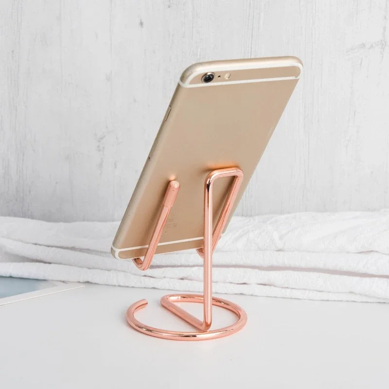1PC 금속 게으른 와이어 휴대 전화 휴대용 홀더 골드 - Phone Accessories Rack 리뷰 및 가격