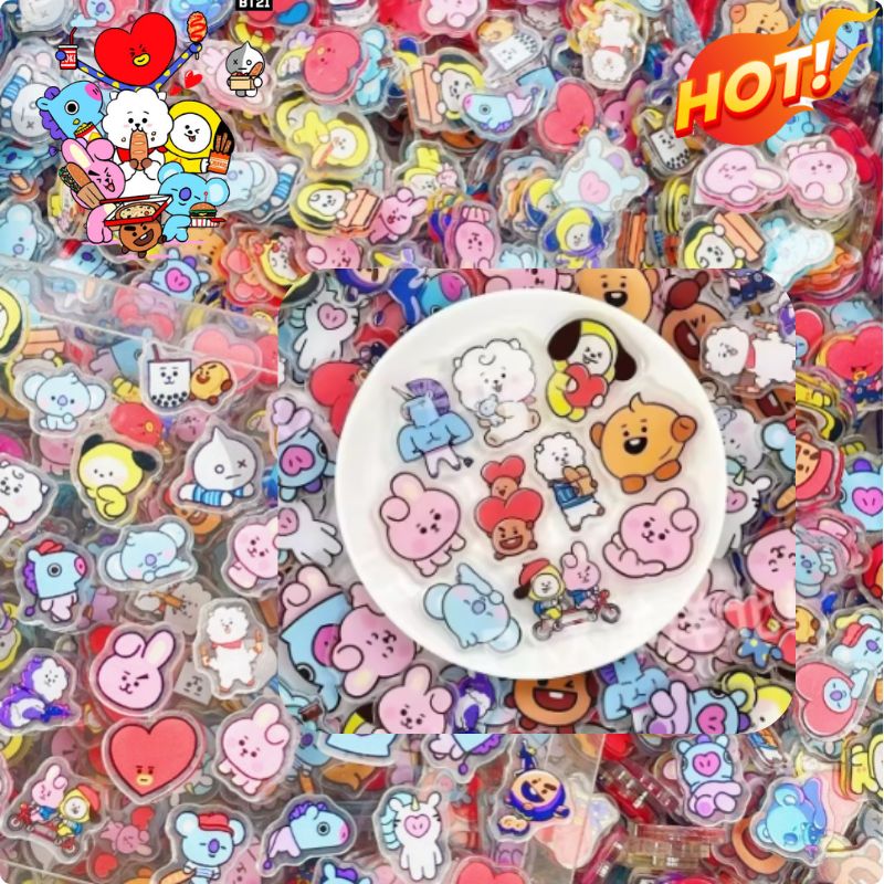 100개 미니 BT21 아크릴 플레이트 DIY 액세서리 - Phone Accessories Diy 리뷰 및 가격