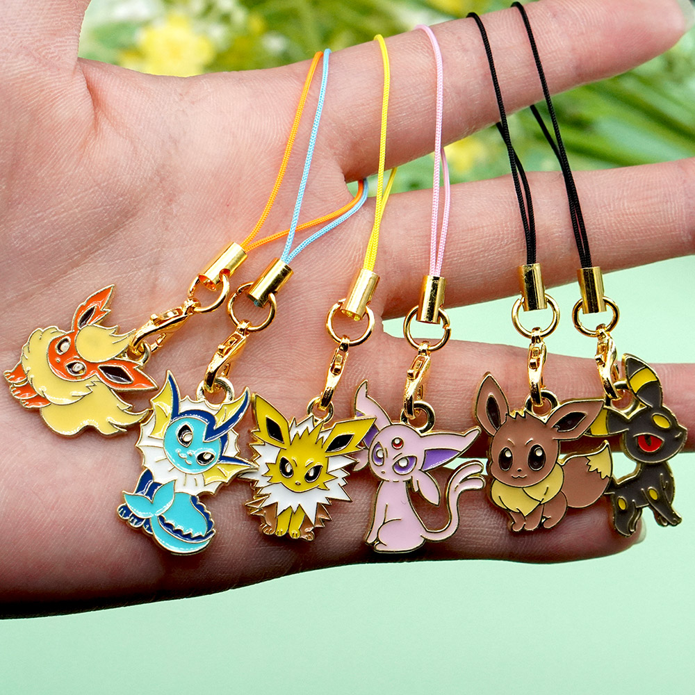 6개입 핫 애니메이션 포켓몬 이브이 폰 참 귀여운 만화 - Phone Accessories Supplier 리뷰 및 가격
