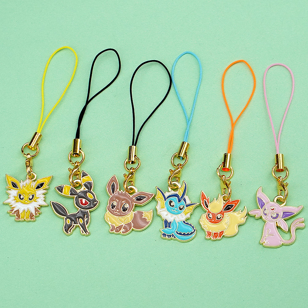 6개입 핫 애니메이션 포켓몬 이브이 폰 참 귀여운 만화 - Phone Accessories Supplier 리뷰 및 가격