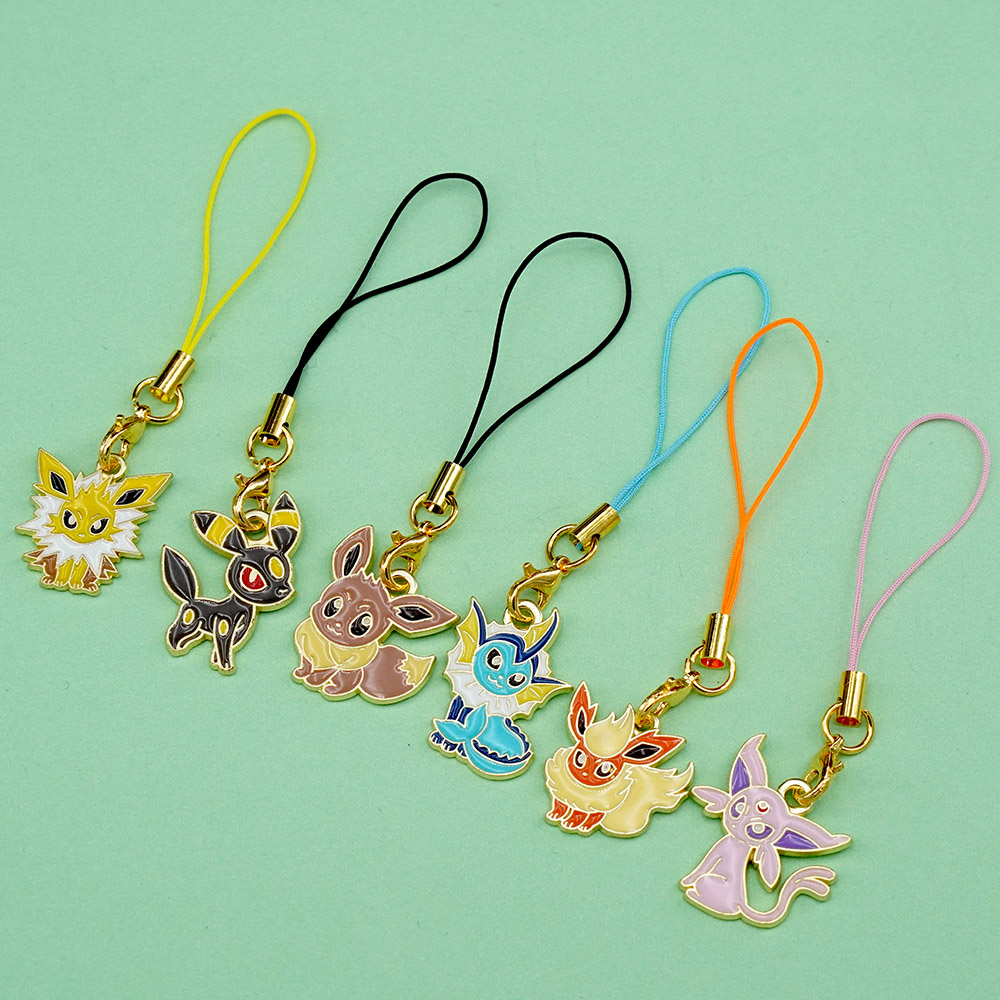 6개입 핫 애니메이션 포켓몬 이브이 폰 참 귀여운 만화 - Phone Accessories Supplier 리뷰 및 가격