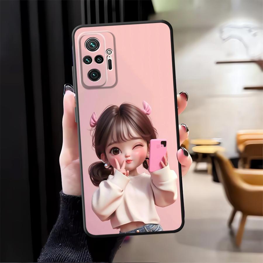 만화 소녀 패턴 푼다 폰 커버 케이스 (샤오미 레드미  - Phone Accessories For Girls 리뷰 및 가격