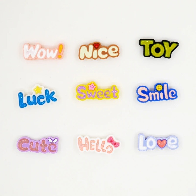 귀여운 플랫 백 와우 행운의 아기 편지 송진 카보숑 스 - Phone Accessories Baby 리뷰 및 가격