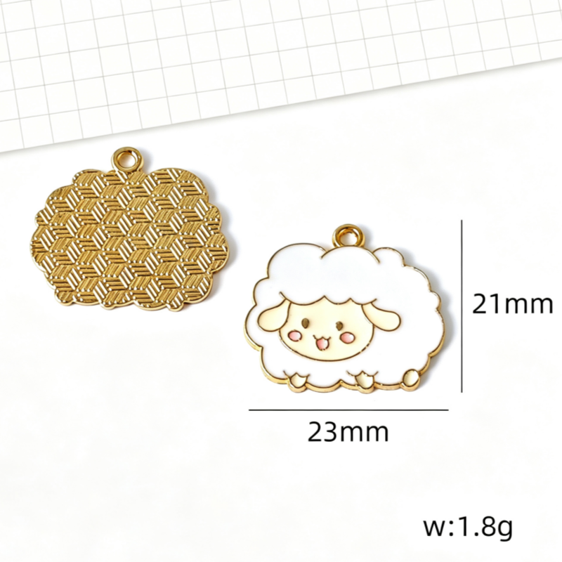 10pcs 만화 귀여운 작은 동물 양 꿀벌 펜던트 DI - Phone Accessories Diy 리뷰 및 가격