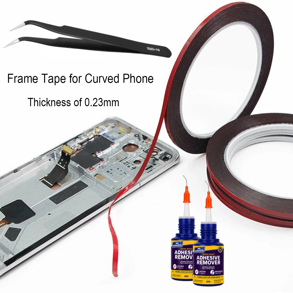 핀셋과 20ml 접착제 제거제가 포함된 2mm 휴대폰  - Phone Repair Kit 리뷰 및 가격
