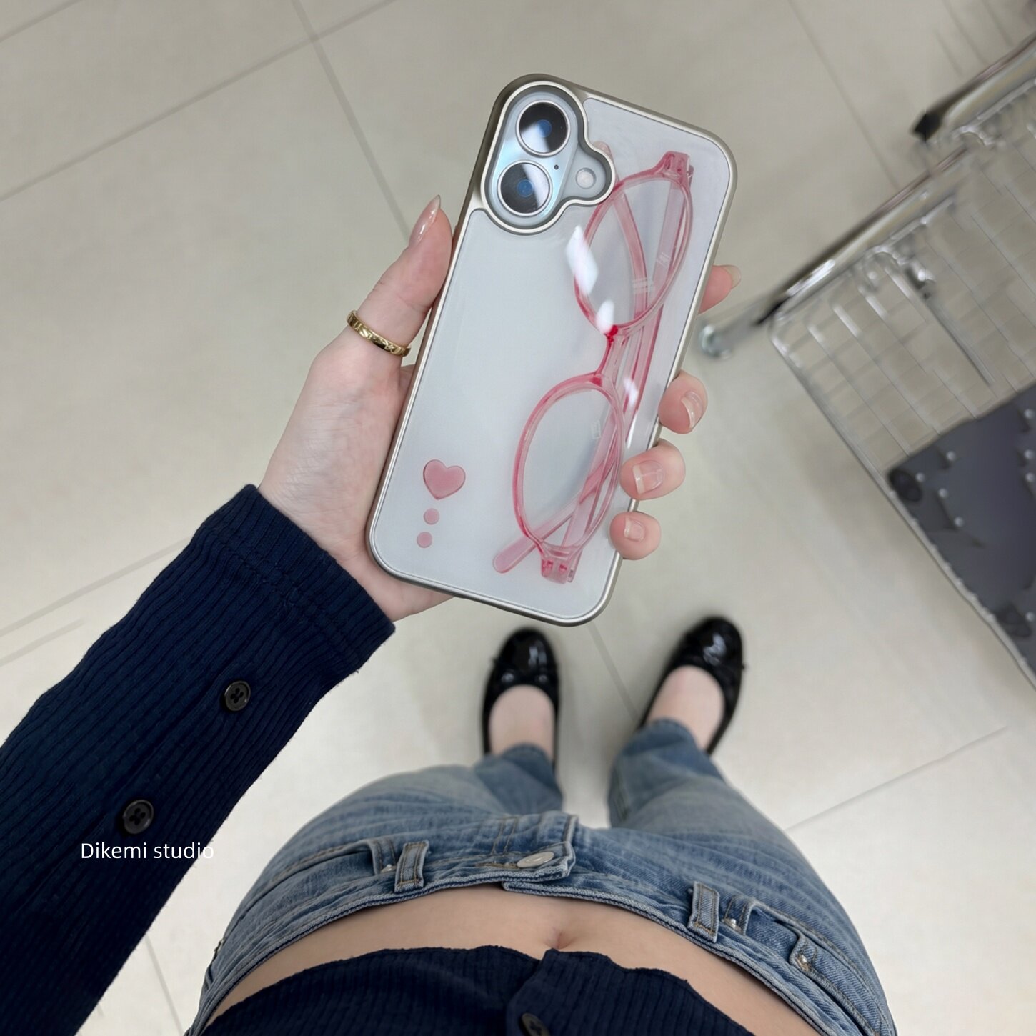 여자 하트 핑크 안경 사랑 하트 귀여운 폰 케이스 아이 - Phone Accessories For Girls 리뷰 및 가격