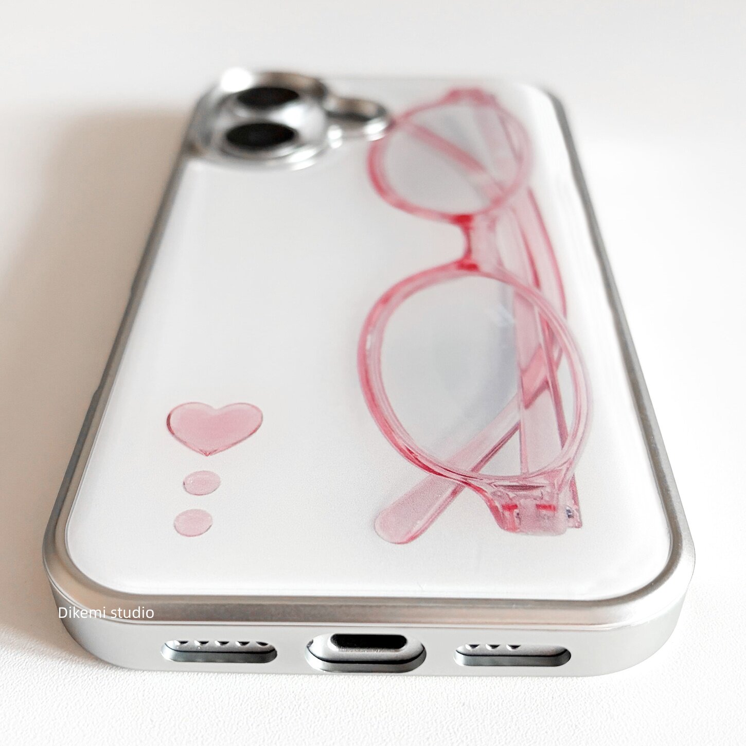 여자 하트 핑크 안경 사랑 하트 귀여운 폰 케이스 아이 - Phone Accessories For Girls 리뷰 및 가격