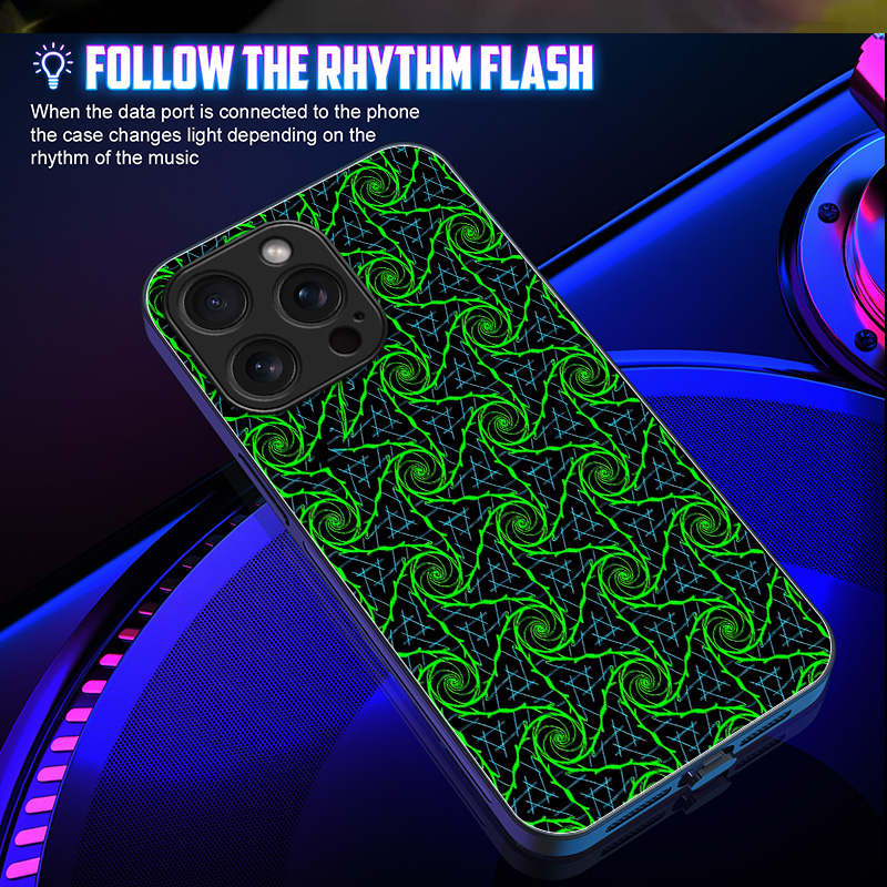화려한 스파이럴 발광 유리 LED 콜 라이트업 플래시  - Led Flash Case 리뷰 및 가격