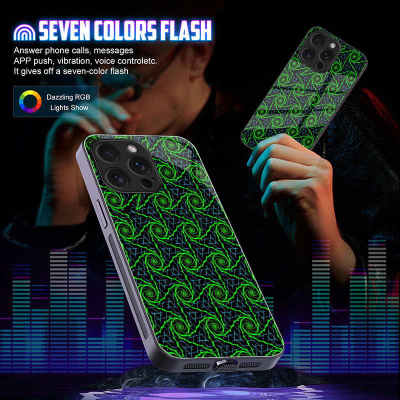 화려한 스파이럴 발광 유리 LED 콜 라이트업 플래시  - Led Flash Case 리뷰 및 가격