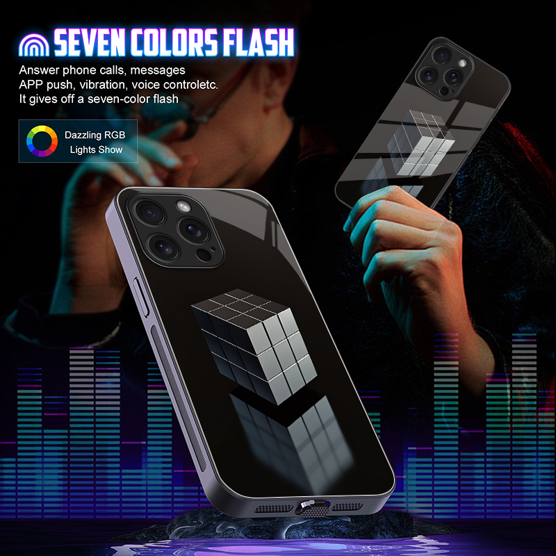 미러 큐브 발광 유리 LED 콜 라이트 업 플래시 폰  - Led Flash Case 리뷰 및 가격