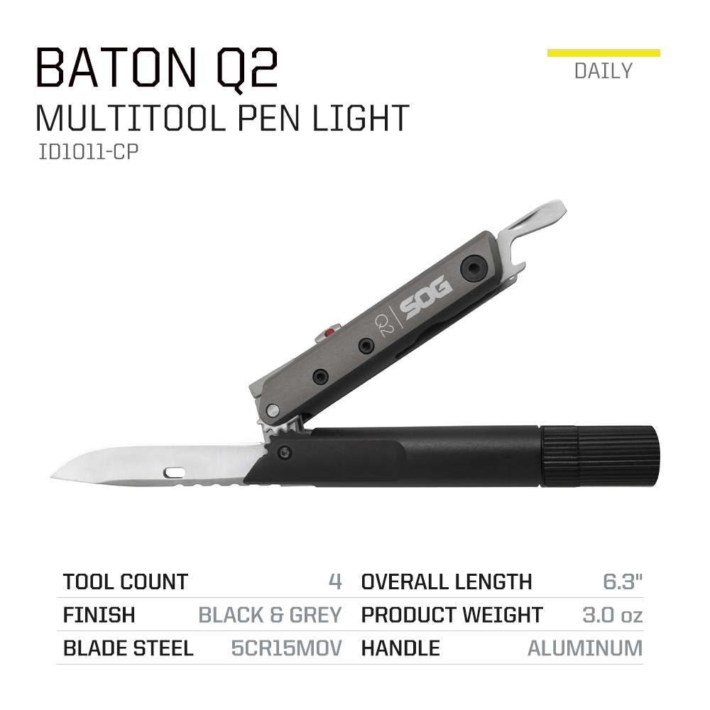 SOG BATON Q2 4 in 1 멀티 도구 펜 소형 - Led Flash Case 리뷰 및 가격