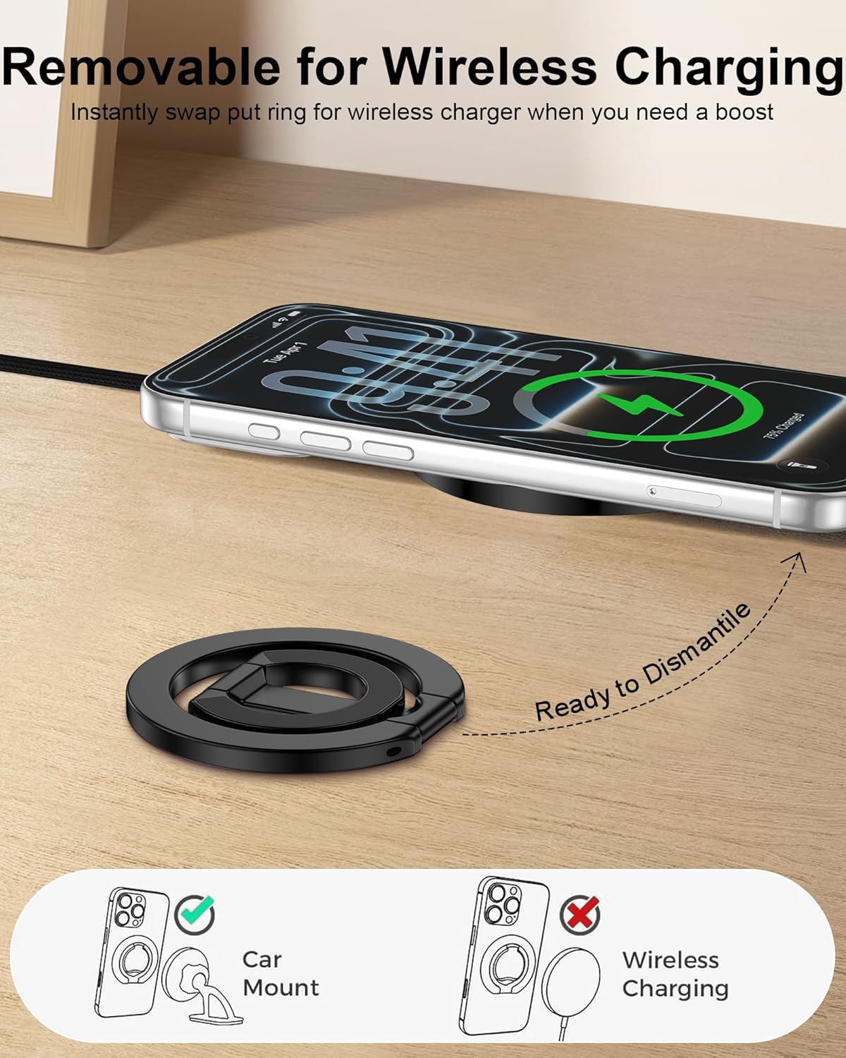 폰 그립 홀더 스탠드 양면 자석 손가락 링 조절 가능한 - Phone Accessories Japan 리뷰 및 가격