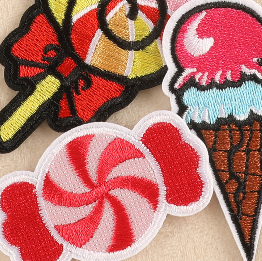 10 Pcs 아이스크림 캔디 패션 배지 자수 패치에 철 - Phone Accessories Pictures 리뷰 및 가격