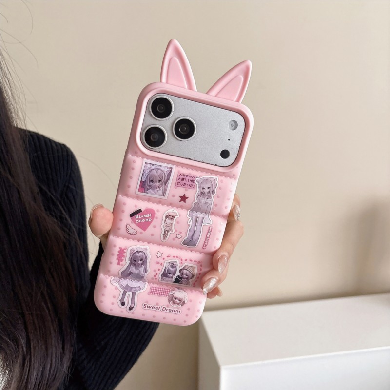 일본 Y2K 귀여운 토끼 귀 폰 케이스 아이폰 15 1 - Phone Accessories For Girls 리뷰 및 가격