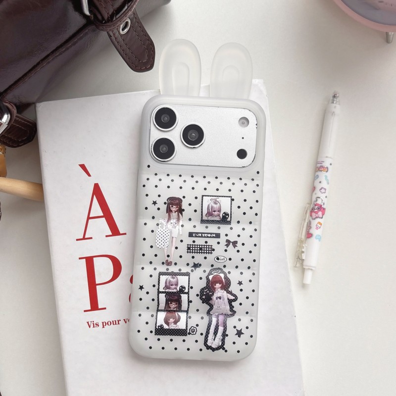 일본 Y2K 귀여운 토끼 귀 폰 케이스 아이폰 15 1 - Phone Accessories For Girls 리뷰 및 가격